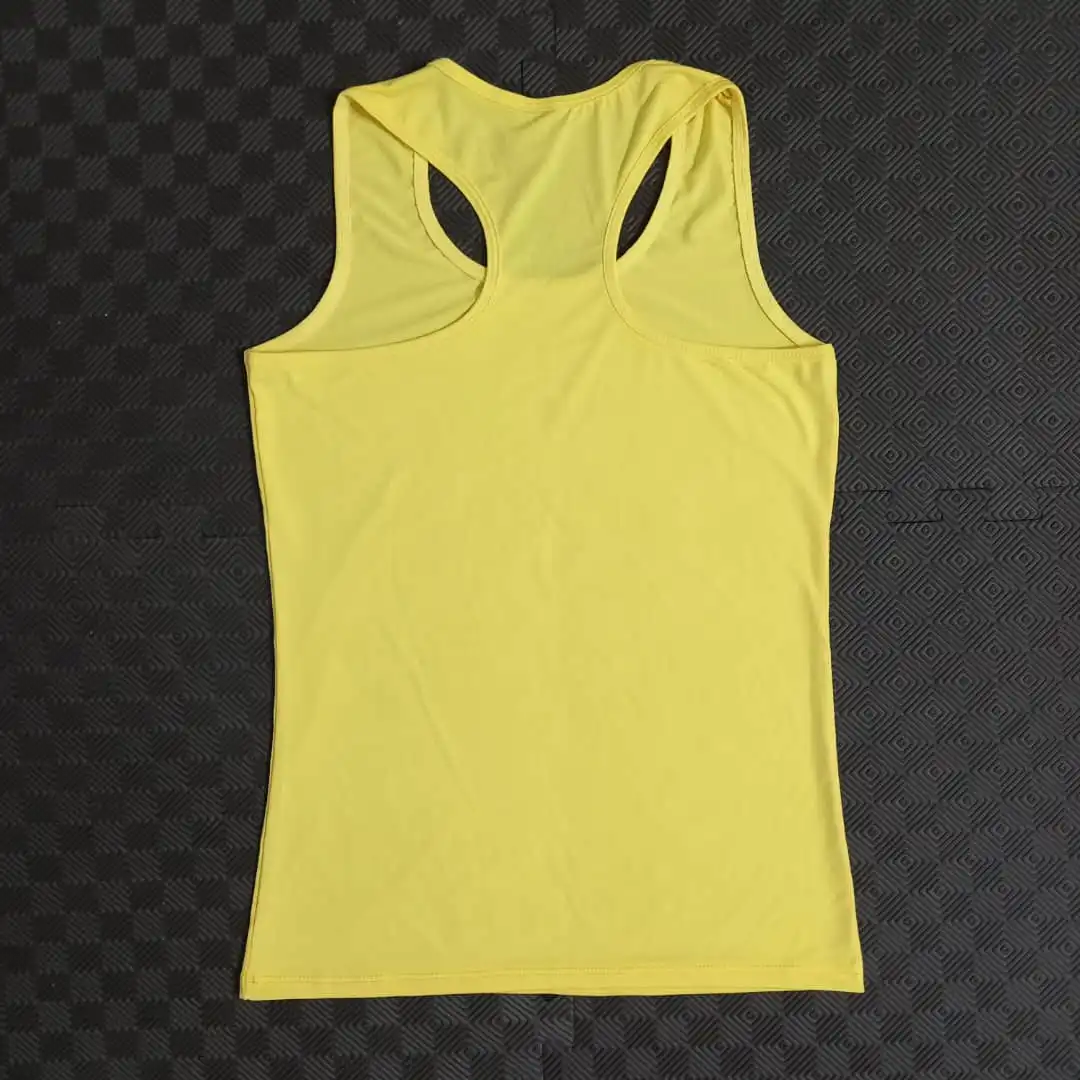 تاپ زرد نازک ورزشی زنانه